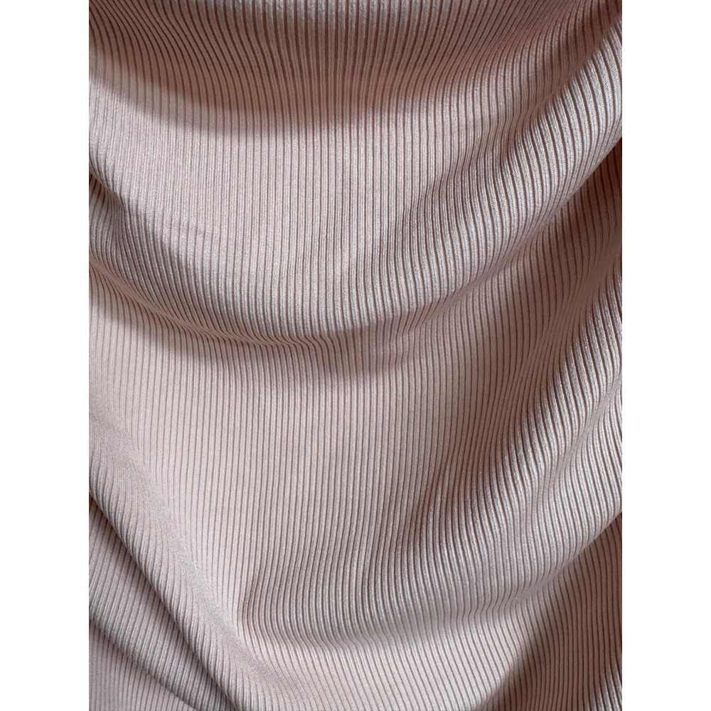 Cider Blush Pink Ribbed Draped Cowl Neck Short Sleeve Top XL Y2K - Picture 6 of 8